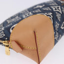 LOUIS VUITTON SINCE1854 Pochette Cosmetic PM Canvas Blue M80307 LV Auth ar14227M-5