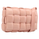 BOTTEGA VENETA MAXI INTRECCIATO Cassette Shoulder Bag Leather Pink Auth ar14228M-1