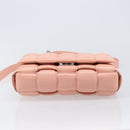 BOTTEGA VENETA MAXI INTRECCIATO Cassette Shoulder Bag Leather Pink Auth ar14228M-11