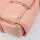 BOTTEGA VENETA MAXI INTRECCIATO Cassette Shoulder Bag Leather Pink Auth ar14228M-14