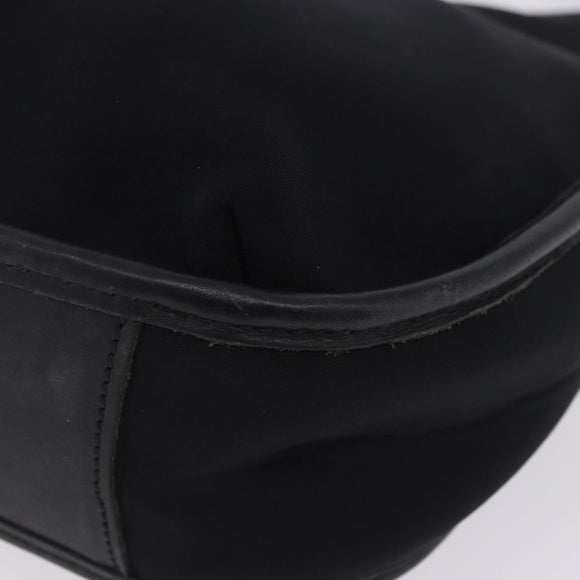 Coach Shoulder Bag Nylon Black Silver Auth ar14243