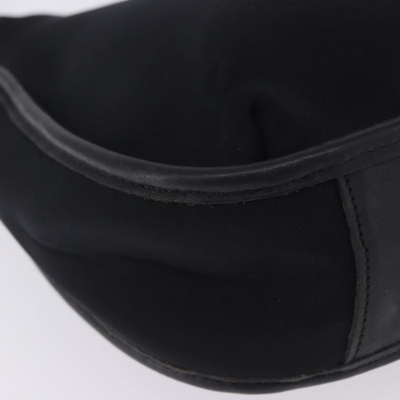 Coach Shoulder Bag Nylon Black Silver Auth ar14243