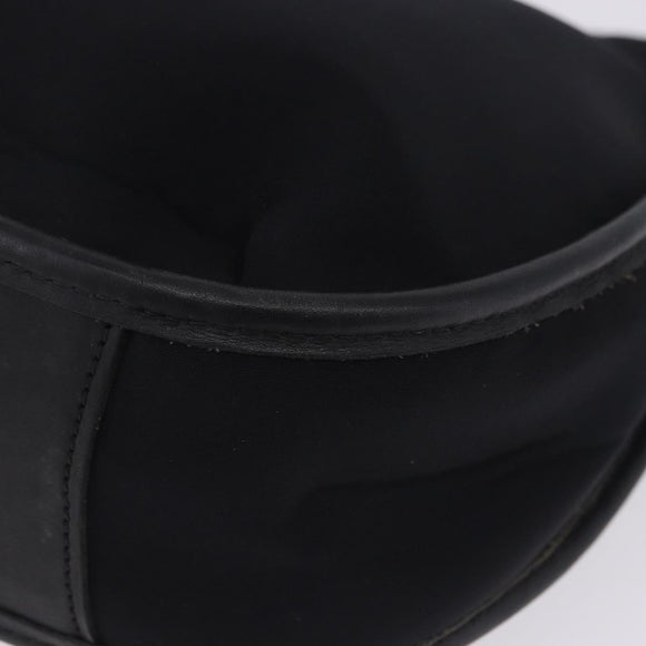 Coach Shoulder Bag Nylon Black Silver Auth ar14243