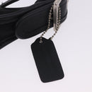 Coach Shoulder Bag Nylon Black Silver Auth ar14243-19