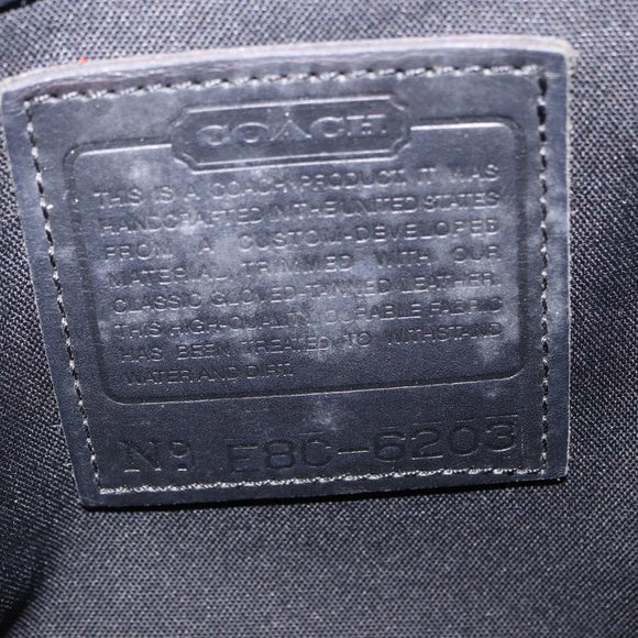 Coach Shoulder Bag Nylon Black Silver Auth ar14243