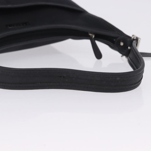 Coach Shoulder Bag Nylon Black Silver Auth ar14243