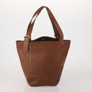 Coach Tote Bag Leather 2 Set Brown Khaki Auth ar14245-3