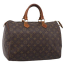 LOUIS VUITTON Monogram Speedy 35 Hand Bag M41524 LV Auth ar14247-1