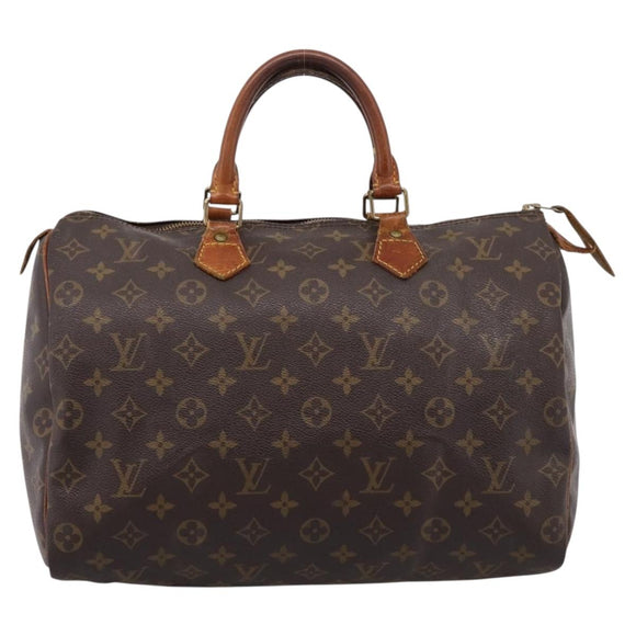 LOUIS VUITTON Monogram Speedy 35 Hand Bag M41524 LV Auth ar14247