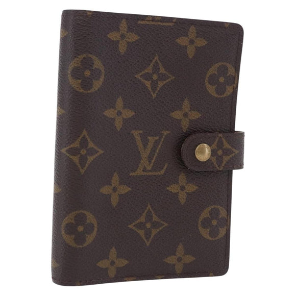 LOUIS VUITTON Monogram Agenda PM Day Planner Cover R20005 LV Auth ar14249