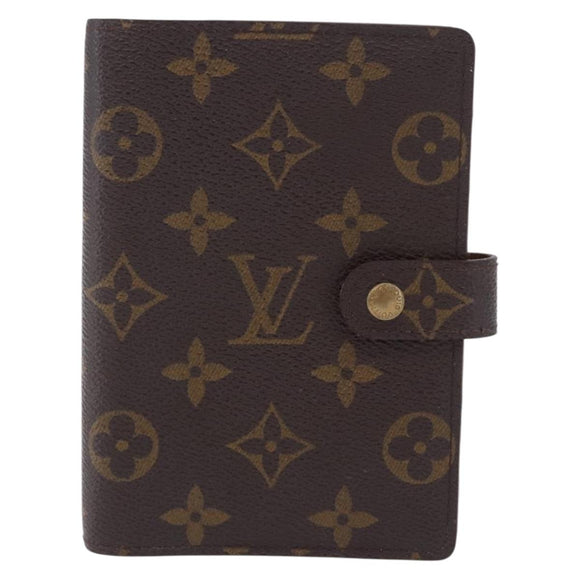 LOUIS VUITTON Monogram Agenda PM Day Planner Cover R20005 LV Auth ar14249