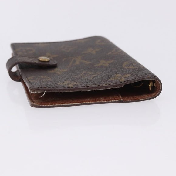 LOUIS VUITTON Monogram Agenda PM Day Planner Cover R20005 LV Auth ar14249