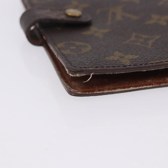 LOUIS VUITTON Monogram Agenda PM Day Planner Cover R20005 LV Auth ar14249