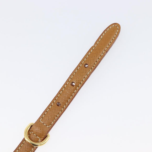 PRADA Bracelet Leather Brown Gold Tone Auth ar14250V