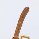 PRADA Bracelet Leather Brown Gold Tone Auth ar14250V-10