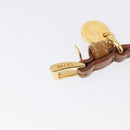 PRADA Bracelet Leather Brown Gold Tone Auth ar14250V-11