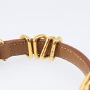 PRADA Bracelet Leather Brown Gold Tone Auth ar14250V-14