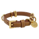 PRADA Bracelet Leather Brown Gold Tone Auth ar14250V-13