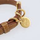 PRADA Bracelet Leather Brown Gold Tone Auth ar14250V-6
