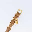 PRADA Bracelet Leather Brown Gold Tone Auth ar14250V-7