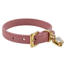 Miu Miu Bracelet Leather Pink Gold Tone Auth ar14251V-1