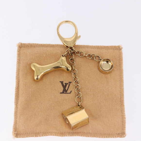 LOUIS VUITTON Bijoux Sack Baxter Charm Metal Gold Tone M65177 LV Auth ar14253V