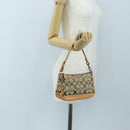 Coach Signature Hand Bag Canvas Beige Silver Auth ar14259A-24
