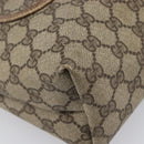 GUCCI GG Supreme Web Sherry Line Tote Bag PVC Beige Gold 39 02 003 Auth ar14261-11