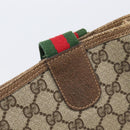 GUCCI GG Supreme Web Sherry Line Tote Bag PVC Beige Gold 39 02 003 Auth ar14261-15