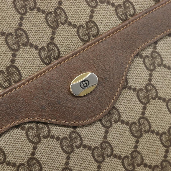 GUCCI GG Supreme Web Sherry Line Tote Bag PVC Beige Gold 39 02 003 Auth ar14261