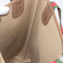 GUCCI GG Supreme Web Sherry Line Tote Bag PVC Beige Gold 39 02 003 Auth ar14261-20