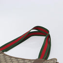 GUCCI GG Supreme Web Sherry Line Tote Bag PVC Beige Gold 39 02 003 Auth ar14261-8