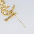 SAINT LAURENT Brooch Metal Gold Tone Auth ar14262M-14