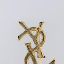 SAINT LAURENT Brooch Metal Gold Tone Auth ar14262M-7