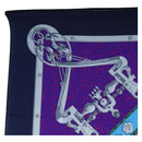 HERMES Carre 140 Scarf Cashmere Navy Purple Auth ar14266M-2
