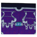 HERMES Carre 140 Scarf Cashmere Navy Purple Auth ar14266M-3