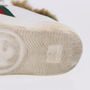 GUCCI Web Sherry Line Kids Shoes Leather White Auth ar14270-15