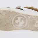 GUCCI Web Sherry Line Kids Shoes Leather White Auth ar14270-28