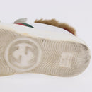 GUCCI Web Sherry Line Kids Shoes Leather White Auth ar14270-29