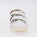 GUCCI Web Sherry Line Kids Shoes Leather White Auth ar14270-30