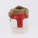 GUCCI Web Sherry Line Kids Shoes Leather White Auth ar14270-31