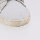 GUCCI Web Sherry Line Kids Shoes Leather White Auth ar14270-7