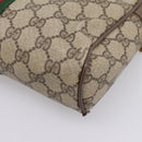 GUCCI GG Supreme Web Sherry Line Bag PVC Beige Gold 63 01 012 Auth ar14278-10