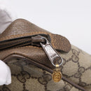 GUCCI GG Supreme Web Sherry Line Bag PVC Beige Gold 63 01 012 Auth ar14278-12