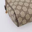 GUCCI GG Supreme Web Sherry Line Bag PVC Beige Gold 63 01 012 Auth ar14278-9