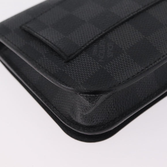 LOUIS VUITTON Graphite Ceinture Pochette Homme Pouch M6837 LV Auth ar14287