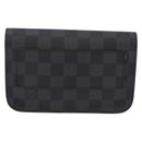LOUIS VUITTON Graphite Ceinture Pochette Homme Pouch M6837 LV Auth ar14287-3