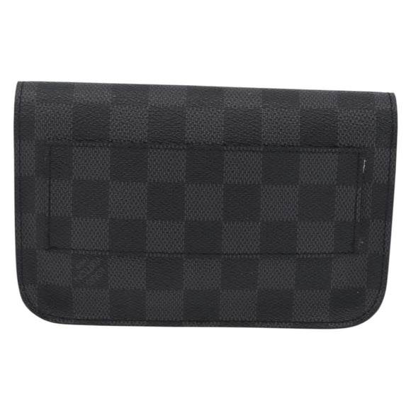 LOUIS VUITTON Graphite Ceinture Pochette Homme Pouch M6837 LV Auth ar14287