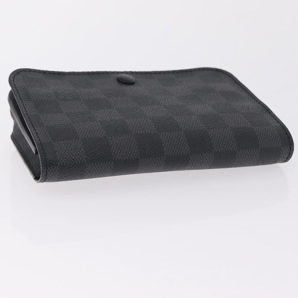 LOUIS VUITTON Graphite Ceinture Pochette Homme Pouch M6837 LV Auth ar14287