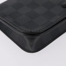 LOUIS VUITTON Graphite Ceinture Pochette Homme Pouch M6837 LV Auth ar14287-8
